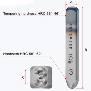 3mm Lowercase <b>Letter</b> Industrial Grade CRV Steel Metal Stamp Set puncher - Product Image 5