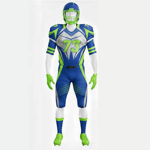 Ensemble de maillot et pantalon de football américain professionnel sublimé avec coutures renforcées - Product Image 2