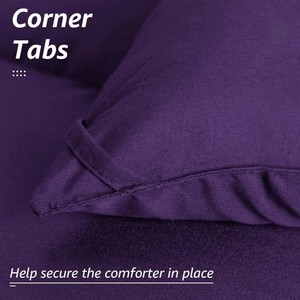 Couette matelassée violette taille Queen 100% polyester hypoallergénique 75D/36F lavable pour l'automne et l'hiver - Product Image 4