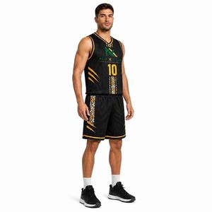 Conjunto de Uniforme de Baloncesto Personalizado para Hombre con Diseño de Garra Tribal, Camiseta de Malla Sublimada y Pantalones Cortos, Ropa Deportiva para Equipo, Kit de Equipamiento para Juego, Venta OEM Profesional - Product Image 2