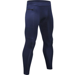 Vente en gros de pantalons de yoga respirants pour hommes, collants de compression, leggings de course, service OEM, vêtements de fitness tricotés, séchage rapide, élastiques - Product Image 3