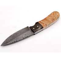 Couteau de chasse artisanal en acier inoxydable Damas, édition limitée, manche en acier inoxydable, 2 lames, meilleur produit, support OEM