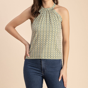 Nueva Edición: Top Halter con Estampado Completo para Mujer, Chaleco sin Mangas, Moda Urbana de Verano - Product Image 3