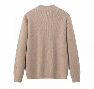 Men's Comfortable Winter <b>Henley</b> Sweater <b>Long</b> <b>Sleeve</b> Soft Knitted Pullover Button Neck Classic Casual Apparel Wholesale Knitwear - Product Image 4