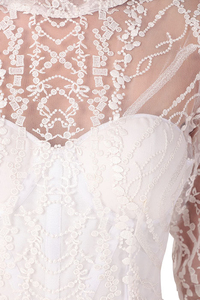 Robes de marié<span class=keywords><strong>e</strong></span> sur mesure avec des broderies de perles complexes, des décolletés élégants et des tailles personnalisées pour les collections de mariages modernes - Product Image 2