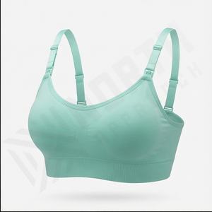 Sujetador de Lactancia Simple, Transpirable y de Secado Rápido con Botón Abierto y Logotipo Frontal para Mujeres Embarazadas Antes del Empeño - Product Image 2