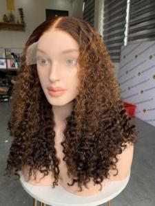 Flecos Kinhky Eursian Pelucas Rizadas Color Natural 100% Extensión de Cabello Humano Vietnamita - Product Image 4