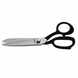 Industrial Grade Tailor Scissors Stainless Steel Fabric Sewing Red <b>Plastic</b> Handle Smooth <b>Edge</b> Non-Foldable DIY Cutting - Product Image 1