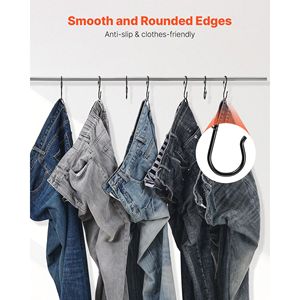 Ganci a S Resistenti (Confezione da 36) con Capacità di 18 kg, Fibbia di Sicurezza per Barre Fino a 22 mm, Ganci Metallici - Product Image 4