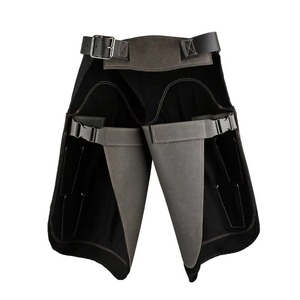 Chaps de ferrier unisexe en cuir véritable robustes, réglables, pour la protection des jambes et la coupe des sabots - Product Image 3