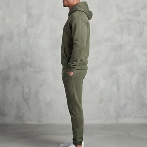 Survêtement d'hiver en molleton 100 % coton de haute qualité, grande taille, style streetwear, couleur unie, pour homme, avec logo personnalisé, respirant - Product Image 5