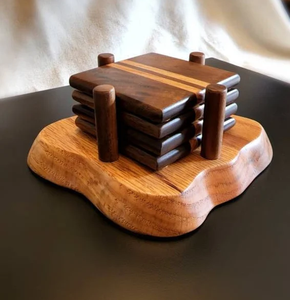Wood Coaster & <b>Placemats</b> Set Wholesale Supplier Swan Coaster Holder Custom Acacia Wooden Coasters Coffee <b>Table</b> Decor - Product Image 4