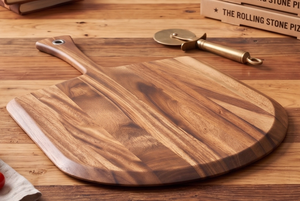 Utensilios de Cocina Comerciales, Bandeja Redonda de Madera de Acacia para Pizza y Queso, para Servir en Restaurantes, Panaderías o Cafeterías - Product Image 2