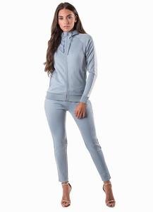 Ensemble de survêtement décontracté 2 pièces pour femme Shaheen Fit à capuche, uni, style streetwear, léger, doux et extensible pour l'entraînement - Product Image 3