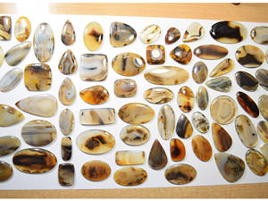 Cabochons d'agate naturelle du Montana pour la fabrication de bijoux, pierres précieuses d'origine éthique, thérapie énergétique Reiki et chakra. - Product Image 4