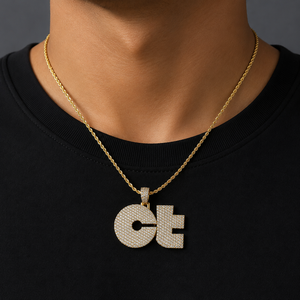 Custom Fully Iced 925 <b>Silver</b> <b>Initial</b> Letter Pendant Fine Luxury Hip Hop Style Logo Charms Moissanite Diamond <b>Necklace</b> for Unisex - Product Image 2