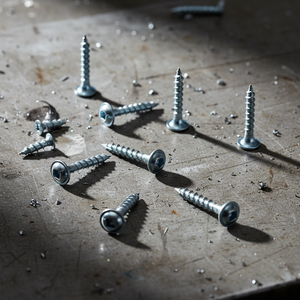 Tornillos Autorroscantes de Acero al Carbono con Rosca Gruesa, Cabeza Pan, Métricos, de Alto Torque, Clase 4, Niquelados/Zincados, para Madera - Product Image 1
