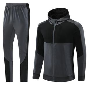 Conjunto de Chándal de Entrenamiento de Fútbol con Capucha y Cremallera Completa, Personalizado, Chaqueta y Pantalones Desmontables de Secado Rápido, Ropa Deportiva de Equipo con Bolsillos Laterales, Otoño - Product Image 6