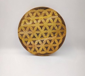 Assiette de service en bois de style élégant, écologique, pour mariage, vaisselle, plats, desserts, article ménager - Product Image 3