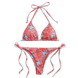 Ensemble de bikini pour femmes, maillot de bain deux pièces, vêtements de plage d'été, logo personnalisé, fabricant OEM - Product Image 1