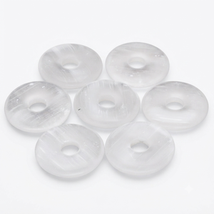 Donuts de Cristal Natural, Donuts de Selenita, Gemas de Cristal, Gemas de Reiki, Donuts Curativos, Ágata, Mayorista - Product Image 1