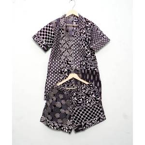 Conjunto de Pijama de Verano para Mujer, Transpirable, 100% Algodón, Manga Corta, Estampado Floral, Camiseta de Dormir Suave de Secado Rápido, Lavable a Máquina - Product Image 6