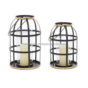 Lanterne décorative moderne de luxe en fer, porte-bougie durable pour salon, patio, jardin, décoration de mariage - Product Image 5