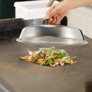 Utensilio de cocina: Tapa para carne de acero inoxidable engrosado, tipo cúpula estilo occidental con asa, artículo de vajilla, precio al por mayor - Product Image 3