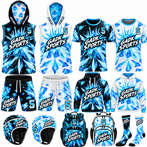 Custom <b>Blank</b> Package Deal Quarterback Training <b>Flag</b> 7 on 7 Sublimated Compression Set Jerseys 7v7 Football Uniform Packages - Product Image 6