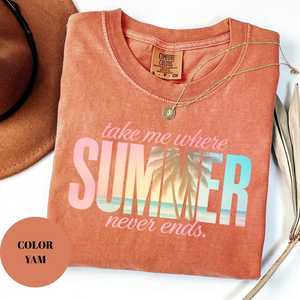 พาฉันไปที่ที่เสื้อฮิปฮอปแขนสามส่วนสำหรับผู้หญิงเสื้อยืดกราฟฟิคผ้าฝ้ายเนื้อนุ่มและฤดูร้อน - Product Image 2