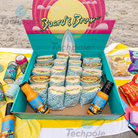 Boîtes de présentation en papier biodégradable de haute qualité, écologiques, avec logo personnalisé imprimé, emballage alimentaire pour biscuits, pain, pâtisserie