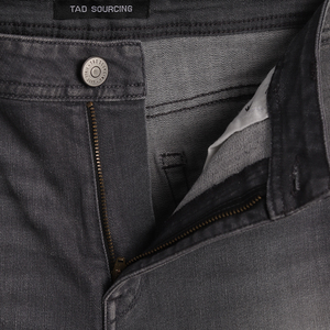Pantalon en jean décontracté pour homme, coupe droite, taille mi-haute, couleur unie, mélange coton-polyester extensible, délavé, durable, confortable, marque privée disponible, vente en gros - Product Image 5