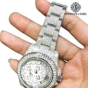 Montre Hip Hop en Moissanite et Diamants pour Hommes – Montre-bracelet Haut de Gamme Bling pour Distributeurs de Bijoux et Exportation Mondiale - Product Image 6