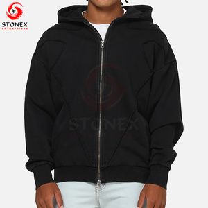 Sudadera con Capucha Negra de Invierno para Hombre con Logotipo Personalizado, 100% Algodón Premium, Felpa Ecológica, Ropa Casual Urbana para Venta al Por Mayor OEM - Product Image 1