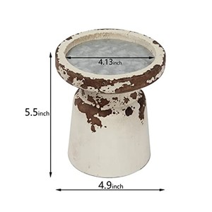 Aqdus Saleem PN-2414 Portavelas de Madera Blanca Envejecida, Hecho a Mano, Forma Cuadrada, Estilo Shabby Chic, Decoración para el Hogar, Venta al por Mayor - Product Image 3