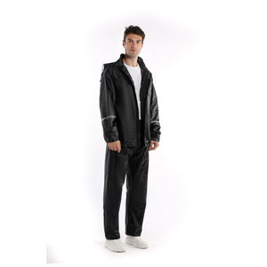 Ensemble survêtement homme coupe-vent réfléchissant en polyester, veste et pantalon streetwear d'hiver imperméables et personnalisables - Product Image 1