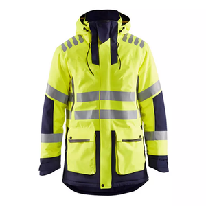 Chaqueta de Seguridad Reflectante de Alta Visibilidad para Trabajo en Invierno, ANSI Clase 3, con Bolsillos, Diseño Impermeable, Poliéster, para Uso en Exteriores, Halex - Product Image 1