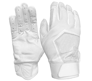 <b>Cricket</b> Gloves PVC Breathable Snap Closure Right Hand Orientation Seamless Stitching 13-16mm Thickness Sports Style <b>White</b> Blue - Product Image 2