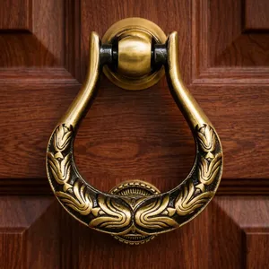 Premium Brass Door Knocker for Main Door Heavy Duty Decorative Door Knocker Vintage Antique Finish Home Entrance <b>Hardware</b> - Product Image 6