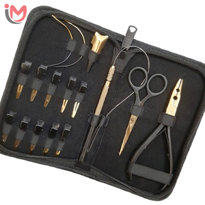 Hair Extension Micro Ring Tool Kit Gold Black Styling <b>Pliers</b> <b>Set</b> for Tape & Micro Links - Product Image 6