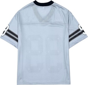 เสื้อฟุตบอลผู้หญิงคอวีแขนสั้นหมายเลข 99 สีน้ำตาล สปอร์ต ระบายอากาศได้ดี ทรงหลวม ตกแต่งลายดาว - Product Image 5