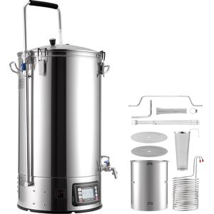 Kit Completo per Produzione di Birra Domestica da 60L (16 Galloni) con Display Digitale, Pompa Anti-Bruciatura da 3000W e Refrigeratore per Mosto - Product Image 1