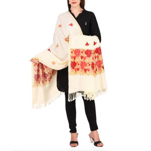 Chales de Lana Largos Estampados para Mujer, Chales de Pashmina de Moda con Diseño de Bordado de Alta Calidad al por Mayor - Product Image 4