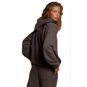 Vente en gros de sweat à capuche en polaire pour femmes pull-over simple surdimensionné pour l'hiver, mode décontractée, logo personnalisé, fournisseur OEM ODM - Product Image 5