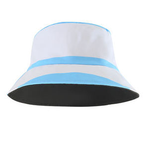 Sombrero de Pescador Unisex de Lona de Algodón, a Rayas, con Contraste de Color, Casual, para Primavera/Verano, para Adultos - Product Image 4