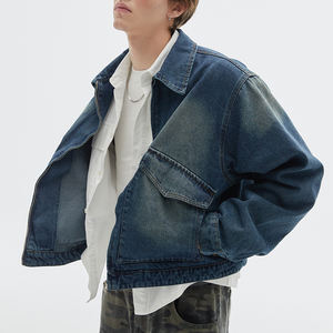 Chaqueta Vaquera de Mezclilla Azul Tradicional Estilo Vaquero Occidental para Hombre, Ropa de Trabajo Resistente, Abrigo de Mezclilla Índigo - Product Image 4