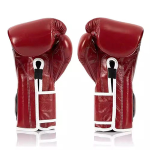 ถุงมือฝึกซ้อมมวยหนังเทียมสีแดง Wegsy Sports แบบติดตีนตุ๊กแก สายรัดข้อมือปรับได้ พิมพ์ลายลายน้ำตามสั่ง - Product Image 2