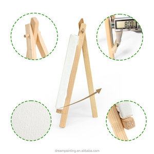 Fournitures d'art Mini toile et chevalet d'art Set 100% coton Toiles d'art pour la <span class=keywords><strong>peinture</strong></span> Chevalet en bois portable pour la <span class=keywords><strong>peinture</strong></span> - Product Image 4