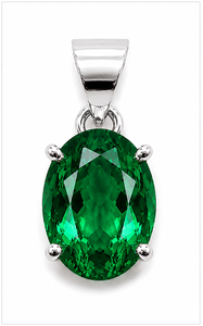 <b>Emerald</b> Quartz Oval 925 Sterling Silver <b>Pendant</b>, Faceted Green Quartz Gemstone <b>Pendant</b>, Handmade Sterling Silver Necklace Charm - Product Image 3