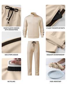 Chándal de Invierno de Alta Calidad, Nuevo Producto, con Logotipo Personalizado, Estampado en Blanco, Talla Grande, Transpirable, de Algodón, Unisex - Product Image 2